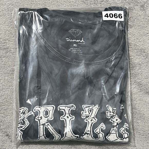 Diamond Supply Co. T Shirt Mens XL Gray Black Grizzly Tie Dye Short Sleeve Tee - Picture 14 of 14